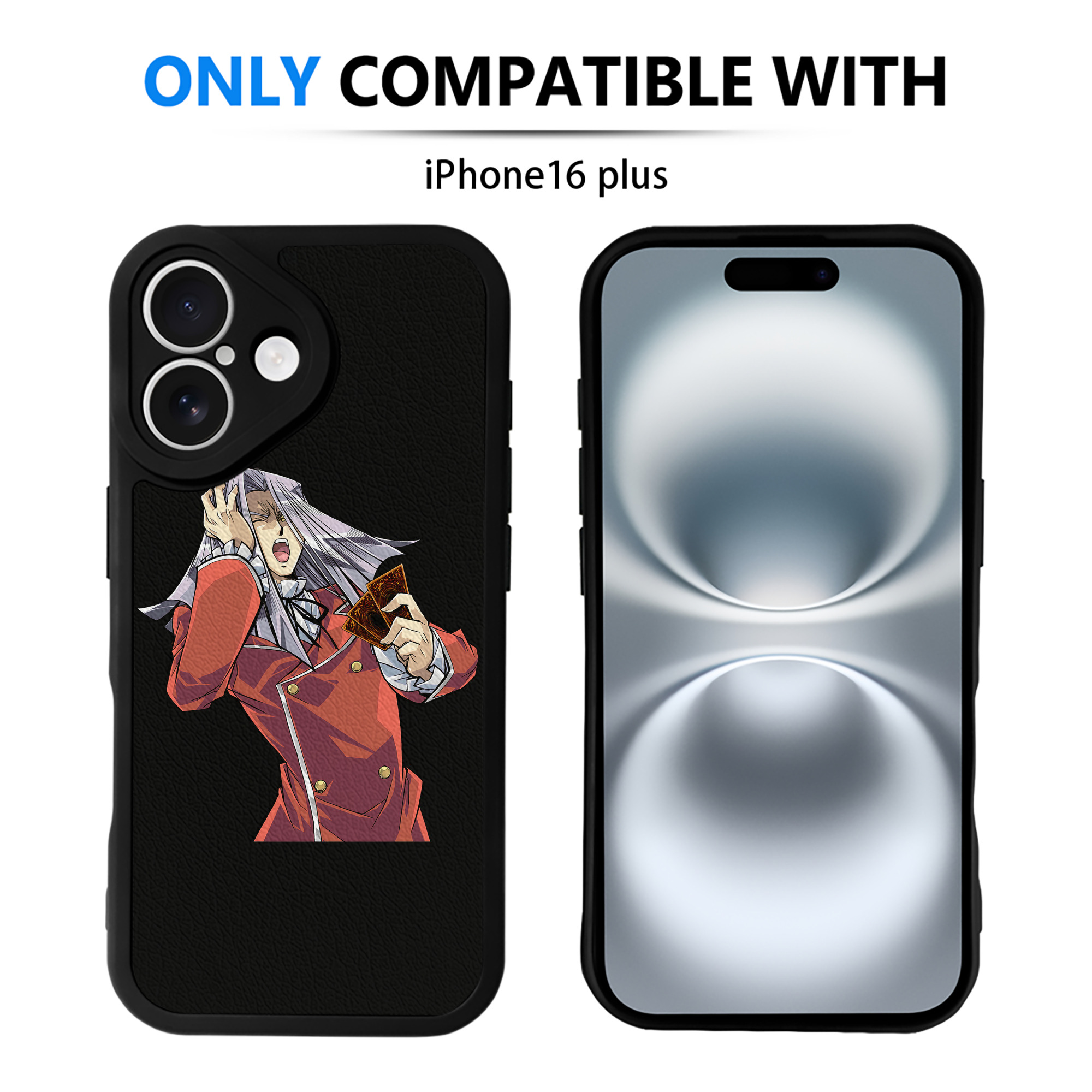 （画像用） 遊☆戯☆王 Yu-Gi-Oh! 【iPhone 16シリーズ対応】シリコンスマホケース（レザー調） 材質：シリコン